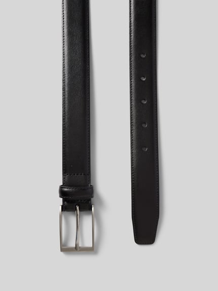 Christian Berg Men Ledergürtel mit Dornschließe Black 3