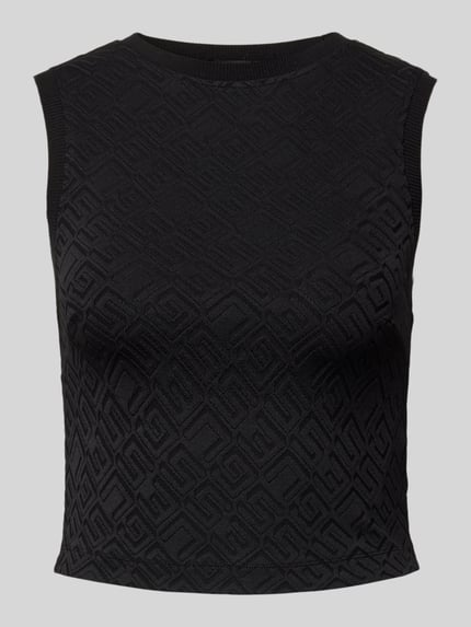 GUESS Tanktop met structuurmotief, model 'OFELIA' Zwart - 2