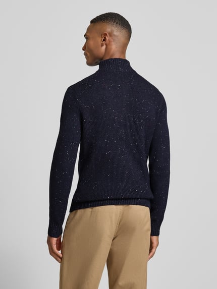 Tom Tailor Regular Fit Troyer aus Baumwoll-Mix Marine 5