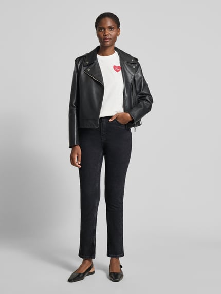 HUGO Jeansy o kroju slim fit z mieszanki bawełny model ‘GRITRIA_1’ Antracytowy 1