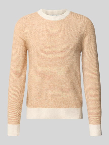 Selected Regular Fit Strickpullover mit Alpaka-Woll-Mix Modell 'RAI' Mittelbraun 2