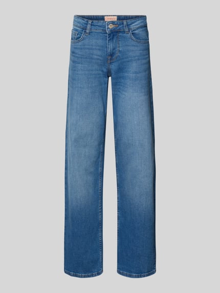 ONLY Wide leg jeans van katoenmix, model JUDY' Jeansblauw - 2