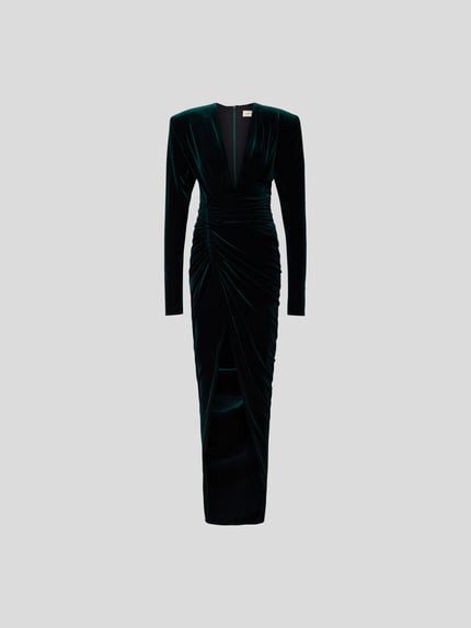 Alexandre Vauthier Avondjurk van fluweel Groen - 2