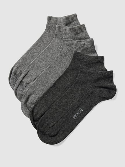 MCNEAL Sneakersocken mit Stretch-Anteil im 5er-Pack Graphit Melange 1