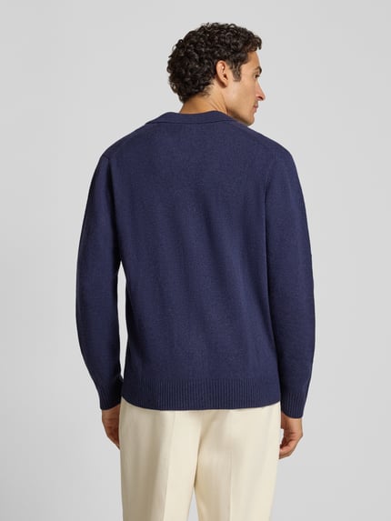 Wood Wood Cardigan aus Wolle mit Zweiwege-Reißverschluss Modell 'Tay' Blau 5