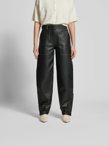 Joseph Regular Fit Lederhose Black 4