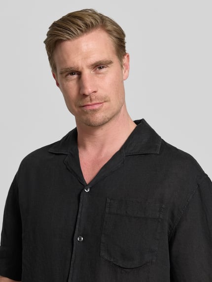 HUGO Regular Fit Freizeithemd aus reinem Leinen Modell 'EXOLINO' Black 3