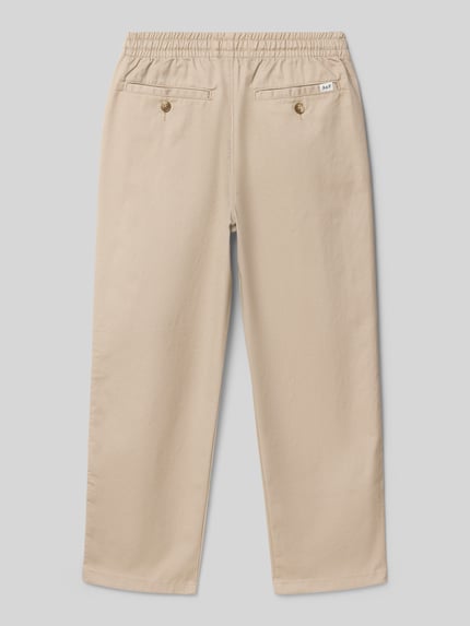 Produktfoto, Chino mit elastischem Bund und Eingrifftaschen von Abercrombie&Fitch, beigefarbener Baumwoll-Mix mit Stretch, Baggy Fit