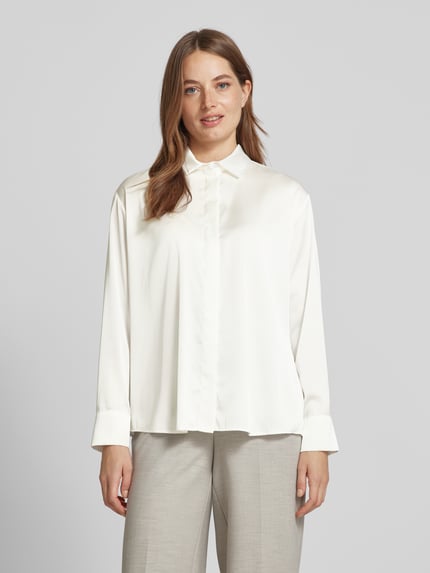 Christian Berg Woman Selection Bluzka koszulowa o kroju regular fit z krytą listwą guzikową Écru 4
