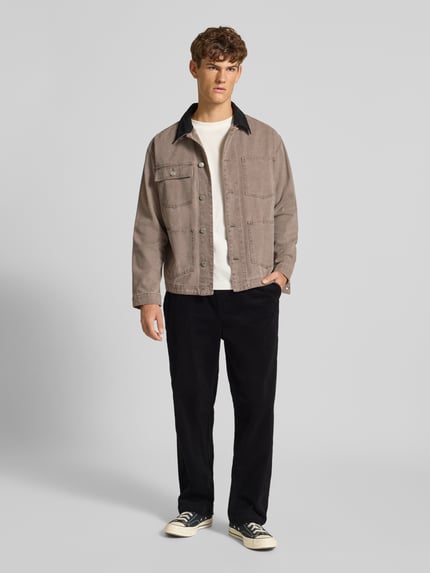 ONLY & SONS Loose fit corduroy broek van katoenmix, model 'FADE' Zwart - 1