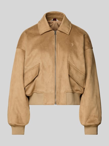 Regular fit bomberjack met platte kraag Shop The Look MANNEQUINE