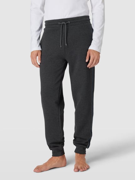 Tommy Hilfiger Sweatpants mit Kontraststreifen Modell 'ESTABLISHED' Mittelgrau Melange 4