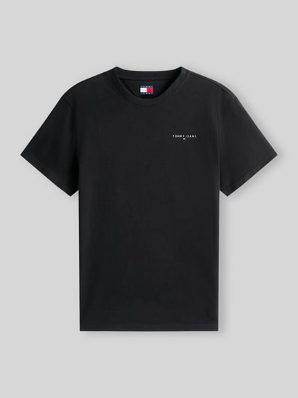 Tommy Jeans t-shirt o kroju slim fit z czystej bawełny Czarny 2