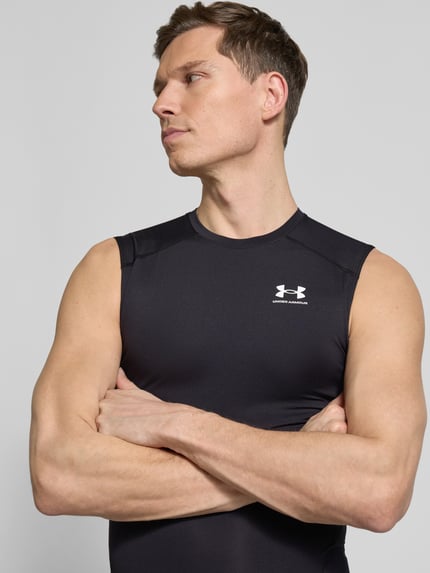 Under Armour Slim Fit Top mit Logo-Print Black 3