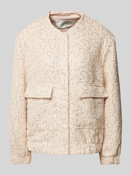 YAS Regular fit jack met wol model 'LIETTA' Beige - 2