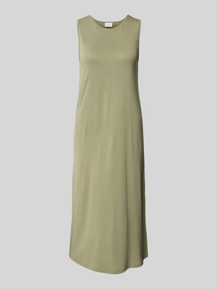 VILA Midikleid mit Rundhalsausschnitt Modell 'MODALA' Schilf 2