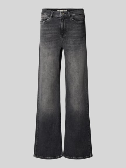 Produktfoto, Relaxed Fit Jeans aus reiner Baumwolle Modell 'FEYA' von Cars Jeans, graue Waschung, 5-Pocket-Design, Frontansicht, Damenmode.