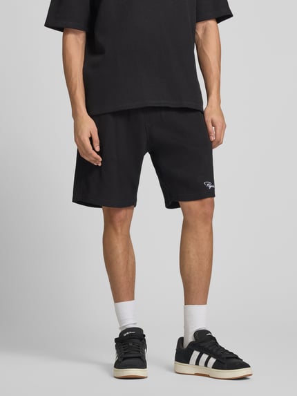 PEGADOR Sweatshorts mit Logo-Stitching und elastischem Bund Black 4