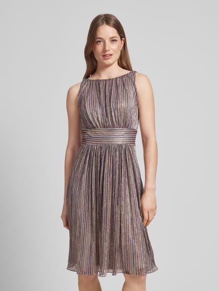 SWING Cocktailkleid mit gelegten Falten Silber 4