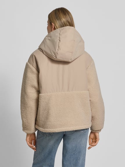 Mazine Regular fit jack met imitatiebont, model 'Blocking' Beige - 5