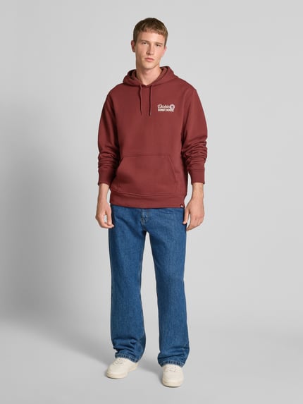 Dickies Hoodie mit Label-Print Modell 'DONUT HOUSE' Bordeaux 1