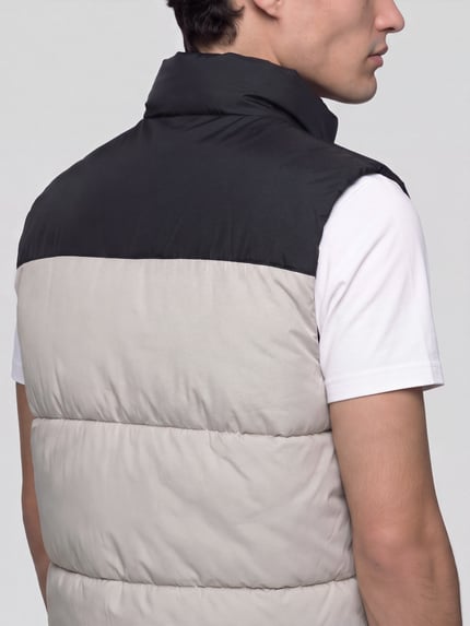 ONLY & SONS Steppweste mit hohem Stehkragen Sand 3