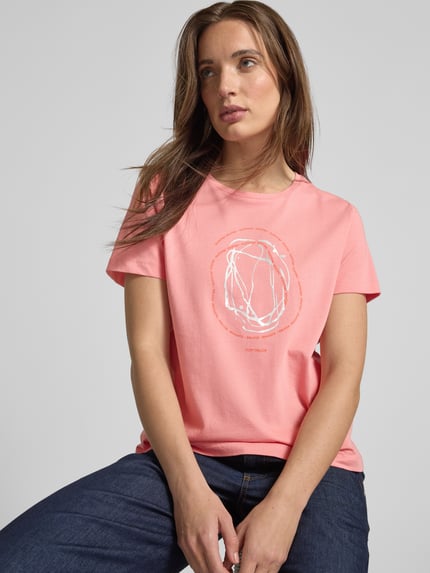 Tom Tailor Regular Fit T-Shirt aus reiner Baumwolle Apricot 3
