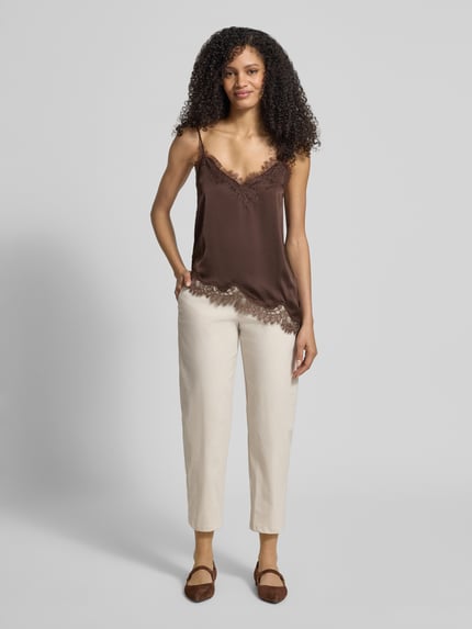Stehmann Straight Fit Stoffhose mit Eingrifftaschen Modell 'Ornela' Beige 1