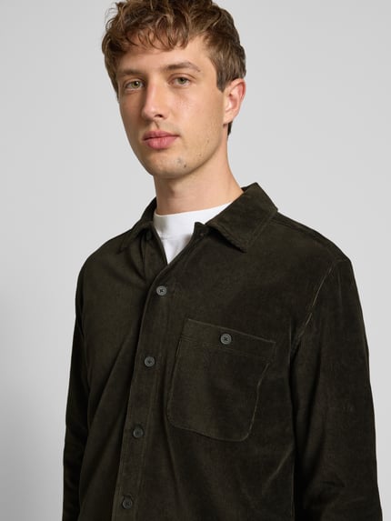 Marc O'Polo DENIM Relaxed Fit Freizeithemd aus reiner Baumwolle Dunkelbraun 3