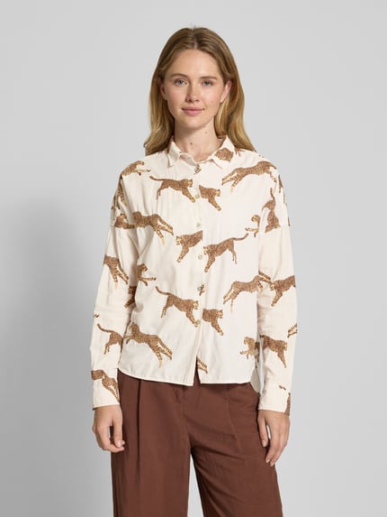0039 Italy Bluse mit Kentkragen Modell 'LUCY' Offwhite 4