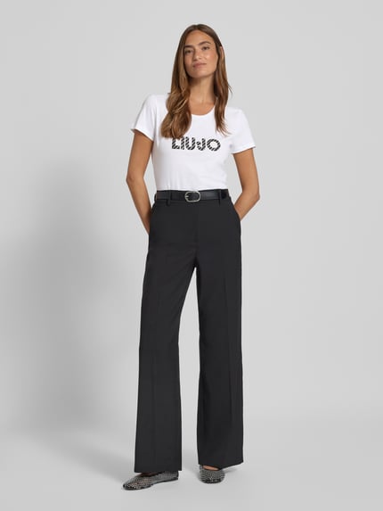 Liu Jo White T-shirt met labelprint Wit - 1