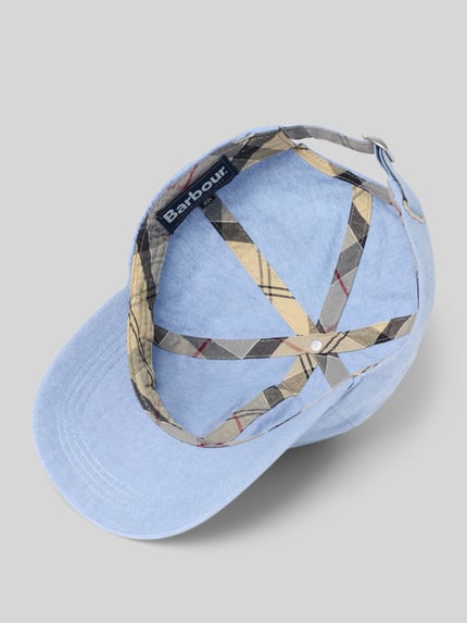 Barbour Czapka z daszkiem z czystej bawełny model 'NELSON CHAMBRAY C' Błękitny 2