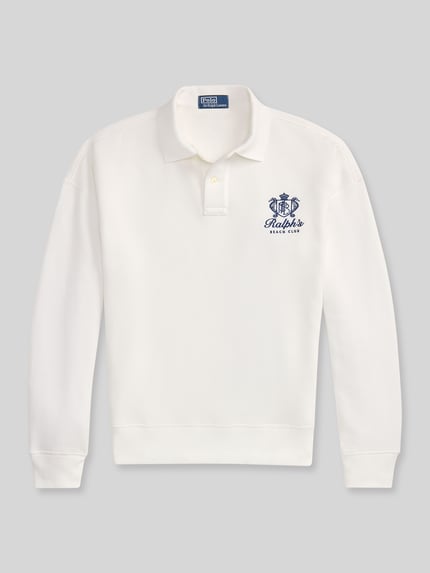Polo Ralph Lauren Regular Fit Sweatshirt mit Polokragen Weiss 2