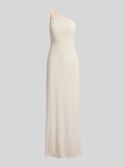 Lauren Ralph Lauren Figurbetontes Abendkleid mit One-Shoulder-Ausschnitt Beige 2