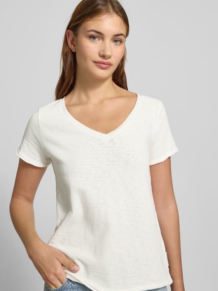 Marc O'Polo DENIM Regular Fit T-Shirt aus reiner Baumwolle Offwhite 3
