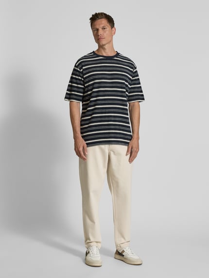 Lindbergh Oversized T-Shirt mit Rundhalsausschnitt Dunkelblau 1