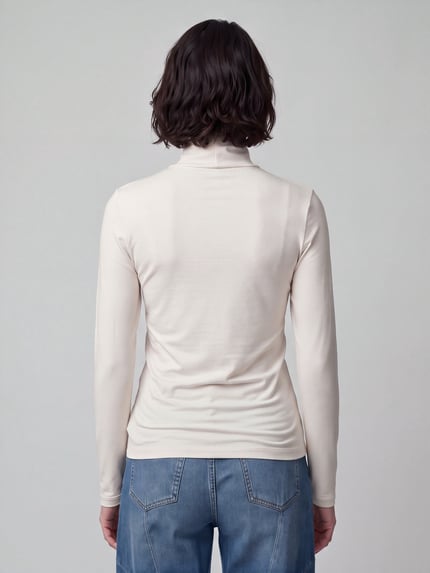 s.Oliver RED LABEL Sweter z golfem dżersej jakość Złamany biały 5