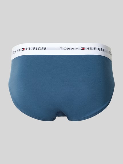 Produktfoto, Brief aus Baumwoll-Mix im 3er-Pack von Tommy Hilfiger, Optik: Unifarben, Label-Bund, elastisch, Baumwoll-Mix, 3er-Pack