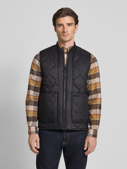 Barbour Regular Fit Steppweste mit Zweiwege-Reißverschluss Black 4