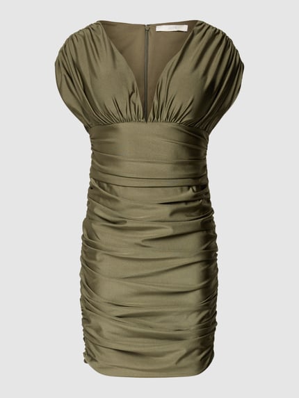 Jake*s Cocktail Cocktailkleid mit Raffungen Oliv 2