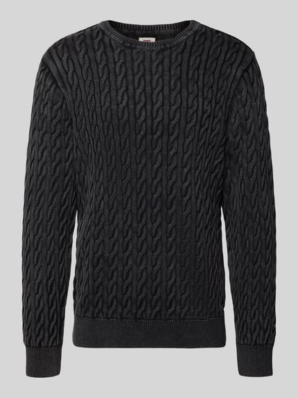 Levi's® Strickpullover mit Zopfmuster Modell 'PRESIDIO' Black 2