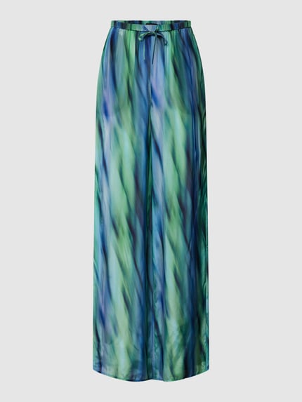 Armani Exchange Wide Leg Stoffhose im Allover-Design Blau 2