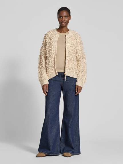 Christian Berg Woman Strickjacke mit Reißverschluss von Christian Berg 'K-AlyaS' Offwhite 1