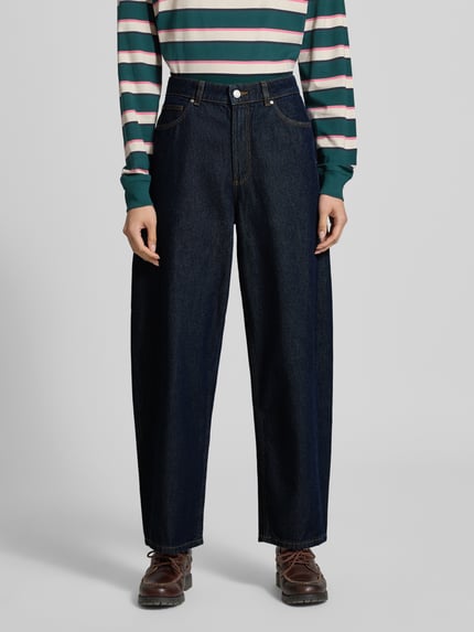 Jake*s Casual Barrel Jeans aus reiner Baumwolle Dunkelblau 4