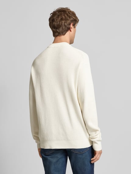 Calvin Klein Jeans Strickpullover mit Strukturmuster und Rundhalsausschnitt Offwhite 5