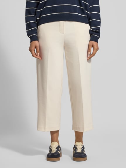 s.Oliver RED LABEL Regular Fit Caprihose mit Viskose-Anteil Modell 'Culotte' Ecru 4
