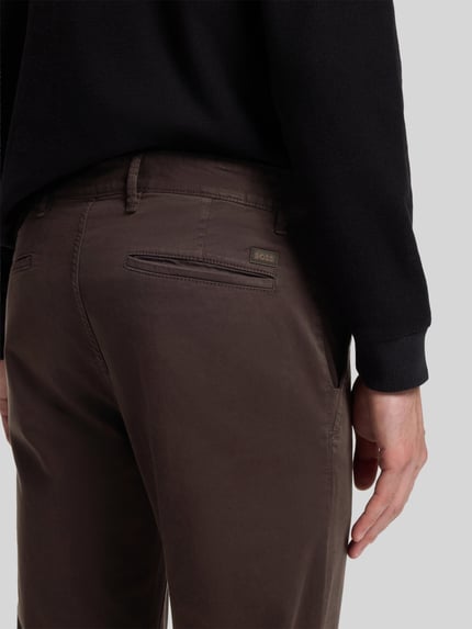 BOSS Orange Slim Fit Chino aus Baumwoll-Mix Modell 'Chino Slim' Dunkelbraun 3