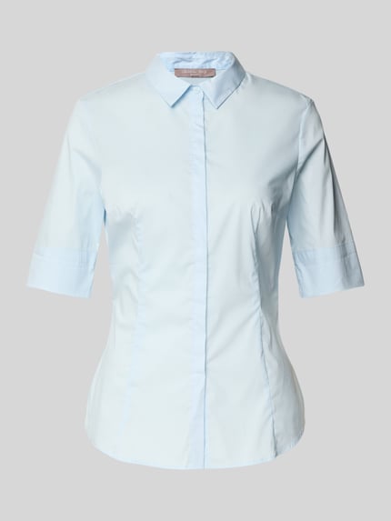 Christian Berg Woman Selection Overhemdblouse met blinde knoopsluiting Lichtblauw - 2