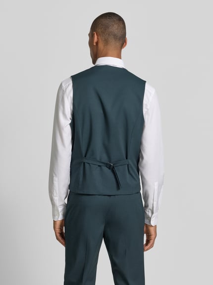s.Oliver BLACK LABEL Slim Fit Anzugweste mit Viskose-Anteil Modell 'SO PURE' Dunkelgruen 5