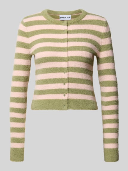Strickjacke im Allover-Look Modell 'FUZZY' Shop The Look MANNEQUINE